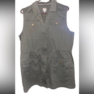 A New Day  Women Utility Vest sinched at waist size XL